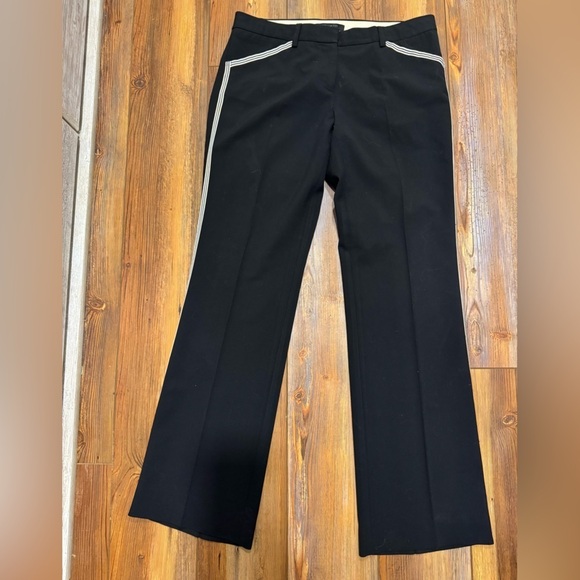 Piped, casual black dress pants size 2 - Picture 1 of 11